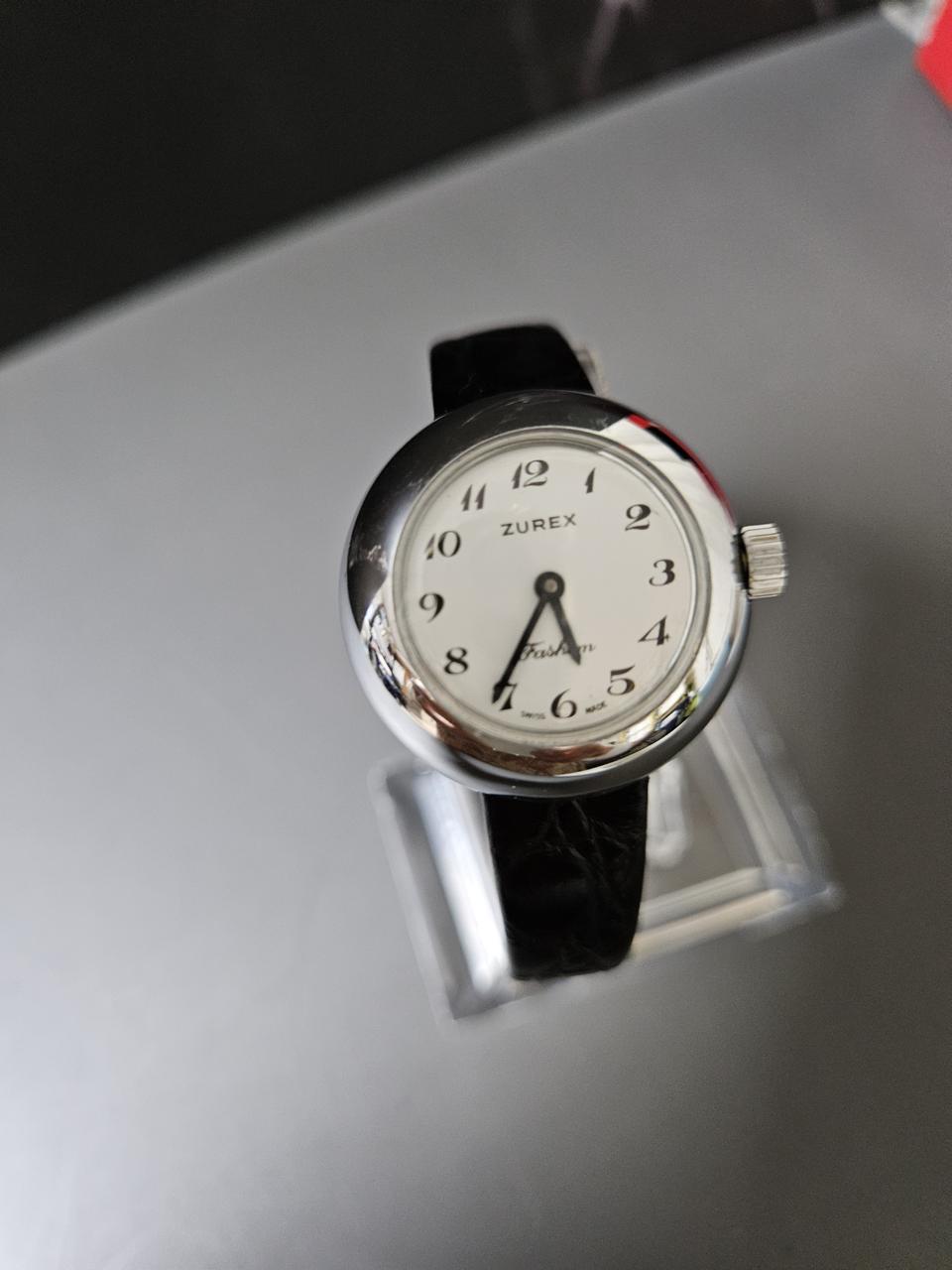 ZUREX 여성용 수동 태엽 가죽시계/SWISS