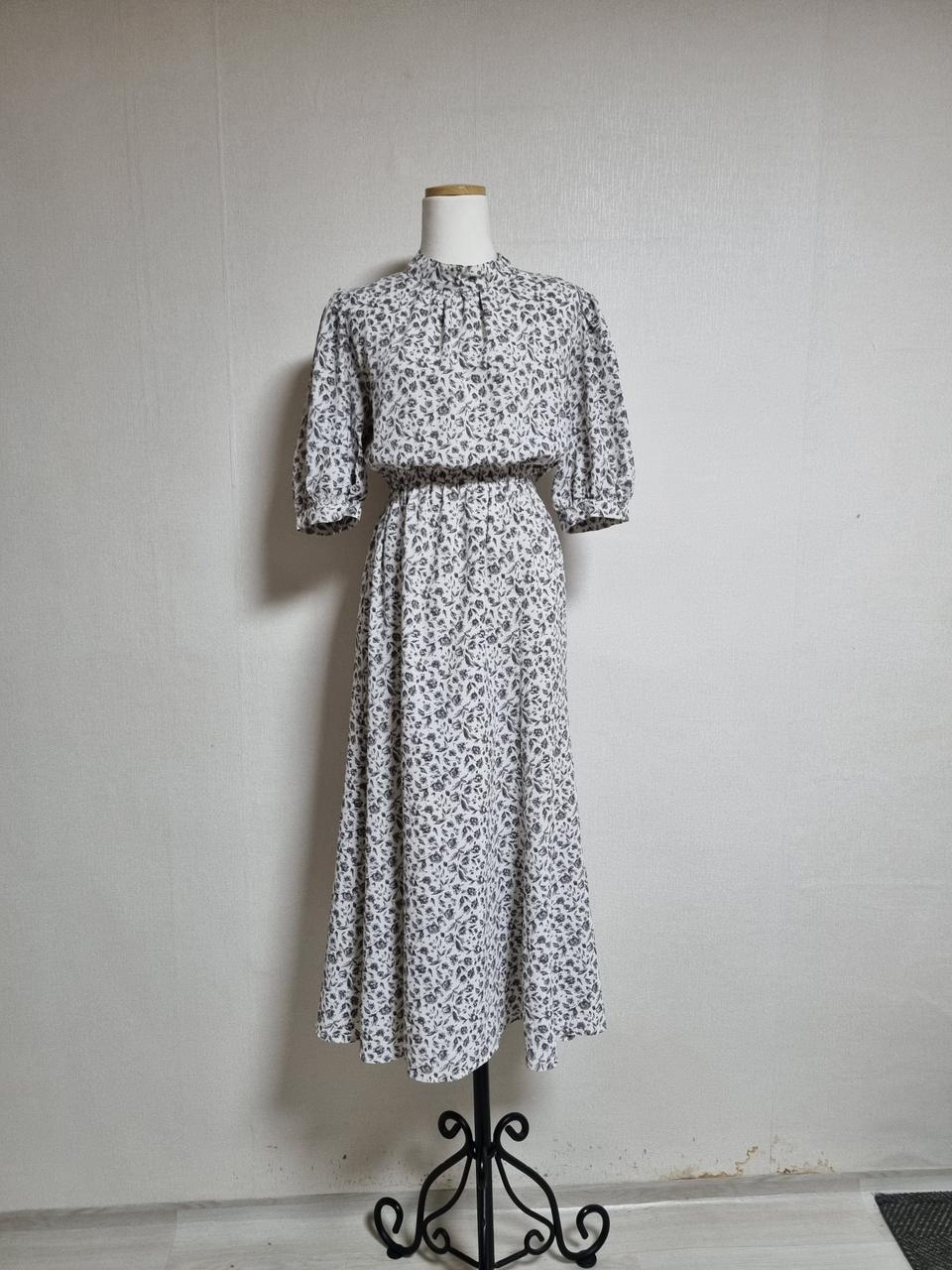 L198잔꽃플레어롱원피스