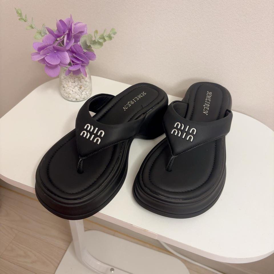 통굽 쪼리 슬리퍼