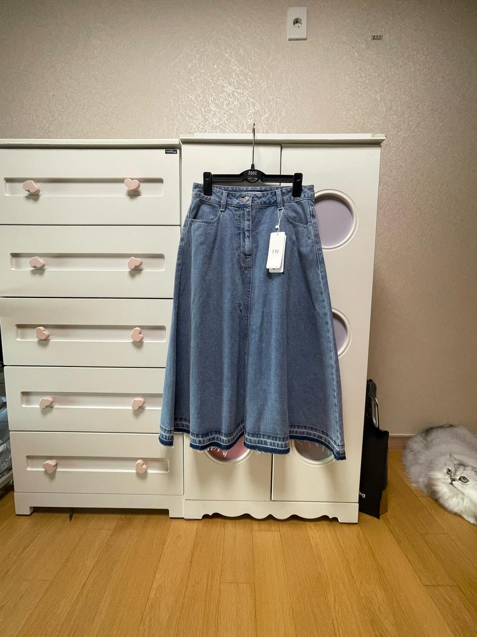 잇미샤 데님 롱스커트(새상품)55