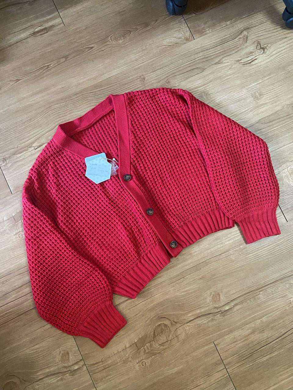 크롭 니트 가디건 M 사이즈 (새상품