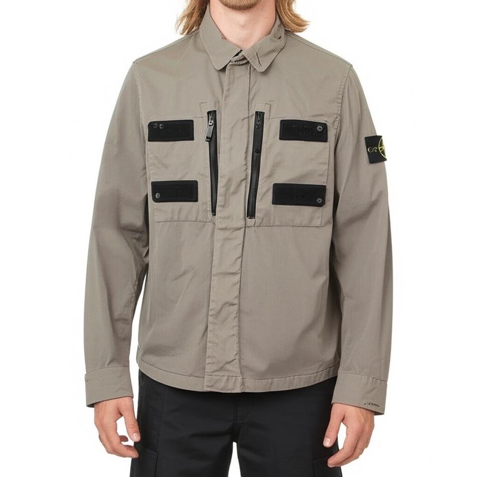 스톤아일랜드 정품 지퍼 유틸리티 포켓 그레이 자켓 S 90~95 빈티지