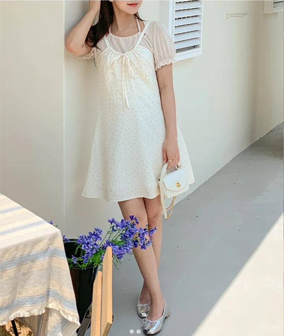 163 ( 블랙색상 ) 하이디 미니 원피스