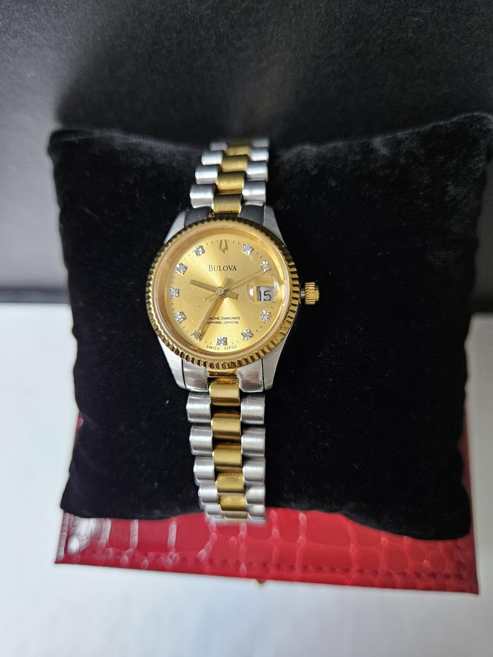 부로바 여성용 텐포인트 다이아몬드 18K 콤비메탈 시계/SWISS