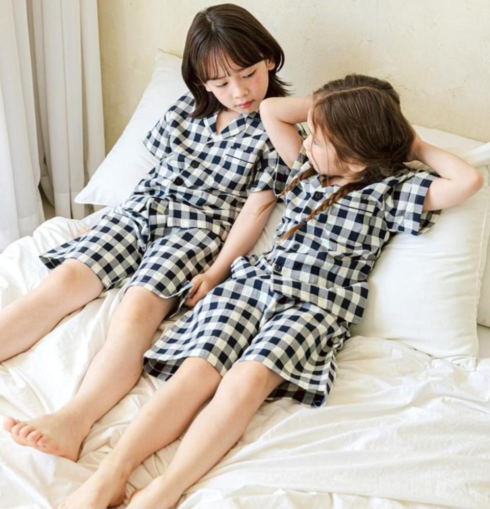핑코코 체크 잠옷 세트