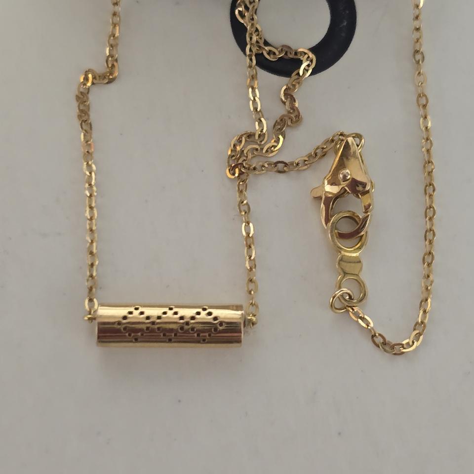 18k핑크골드 스틱 일체형 목걸이