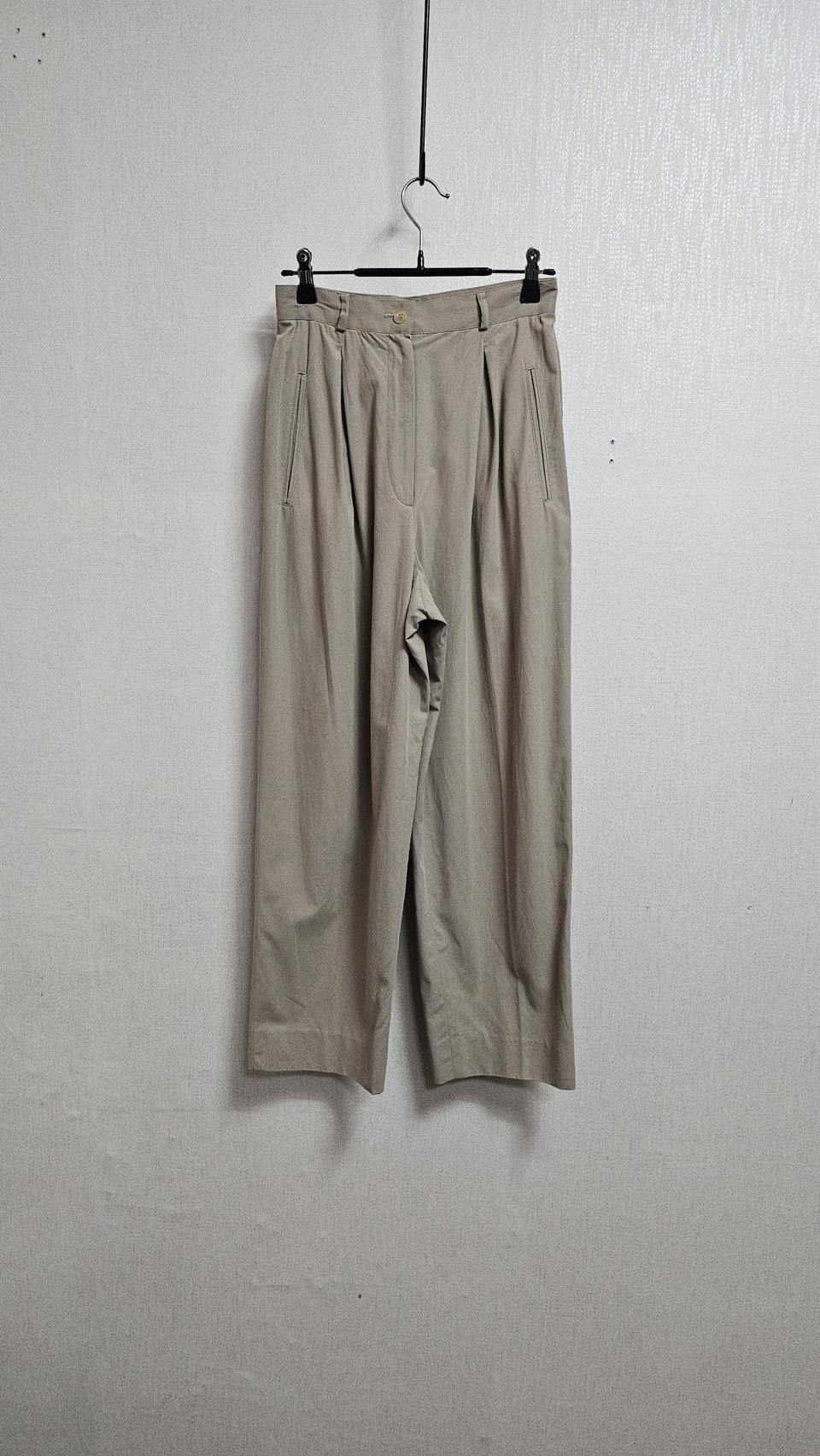 일본 수입 CalvinKlein 면 베이지 와이드팬츠 허리 24인치