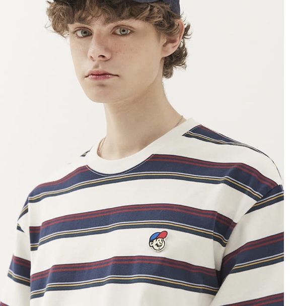 XL) 이벳필드 스트라이프 반팔티 반팔 티셔츠