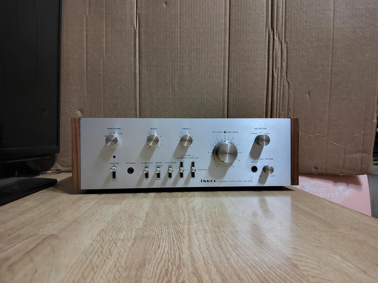 인켈 AK 635 우드형 인티앰프 (오디오 스피커 CD LP턴테이블