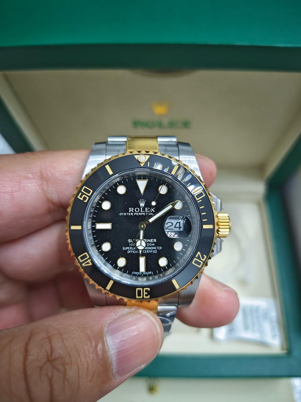롤렉스 흑콤 콤비40미리