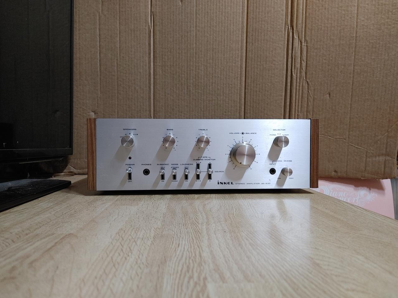 인켈 AK 635 우드형 인티앰프 (오디오 스피커 CD LP턴테이블