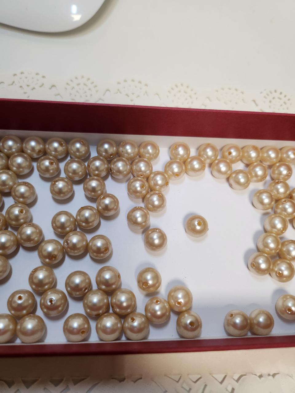 악세사리부자재 플라스틱 진주알 10파이50개씩