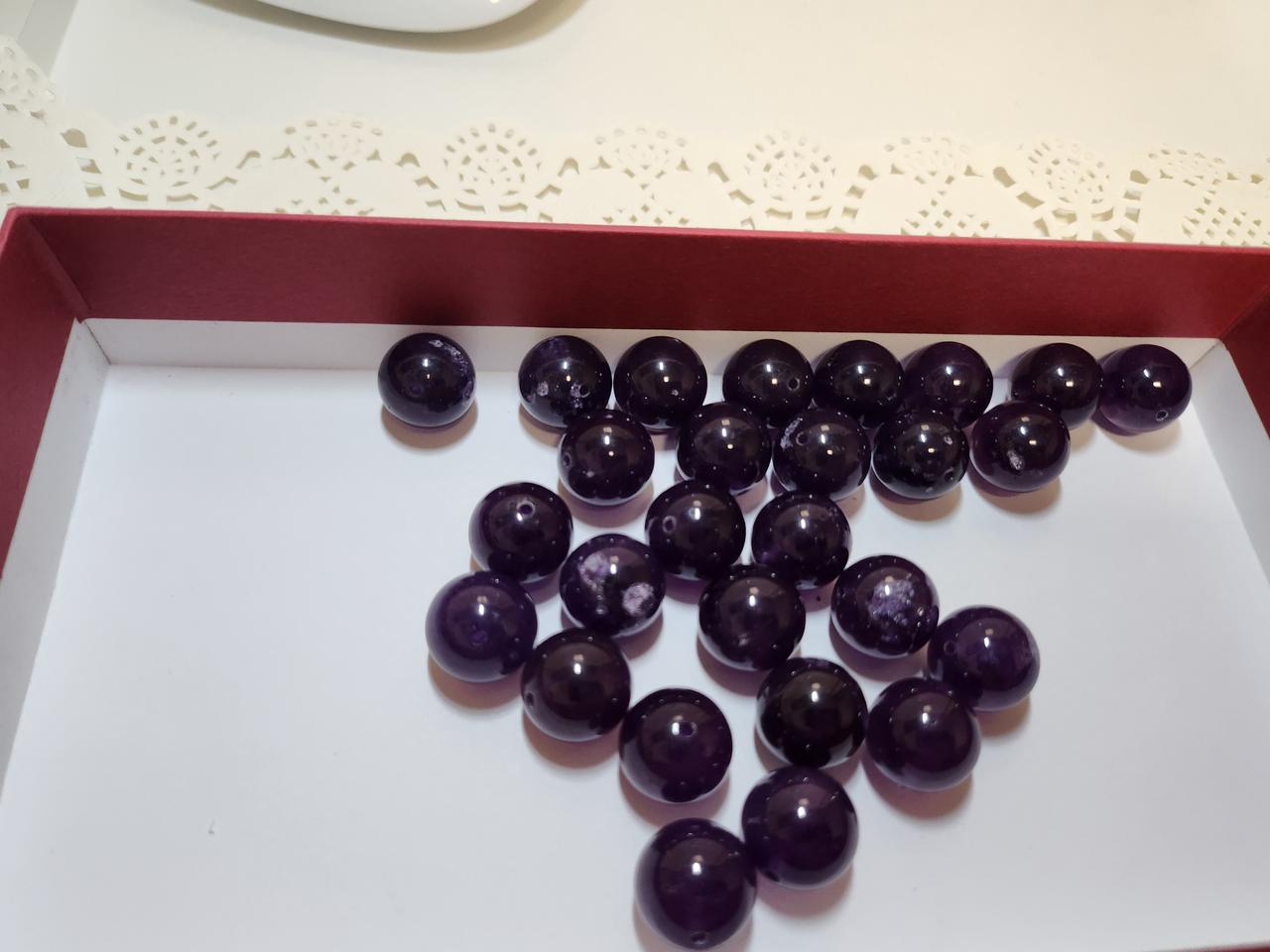 악세사리부자재 자수정알 14파이 8개씩 묶음