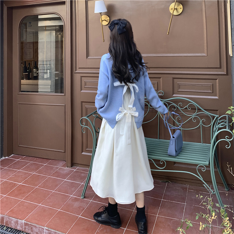 레이어드 나시 롱 원피스