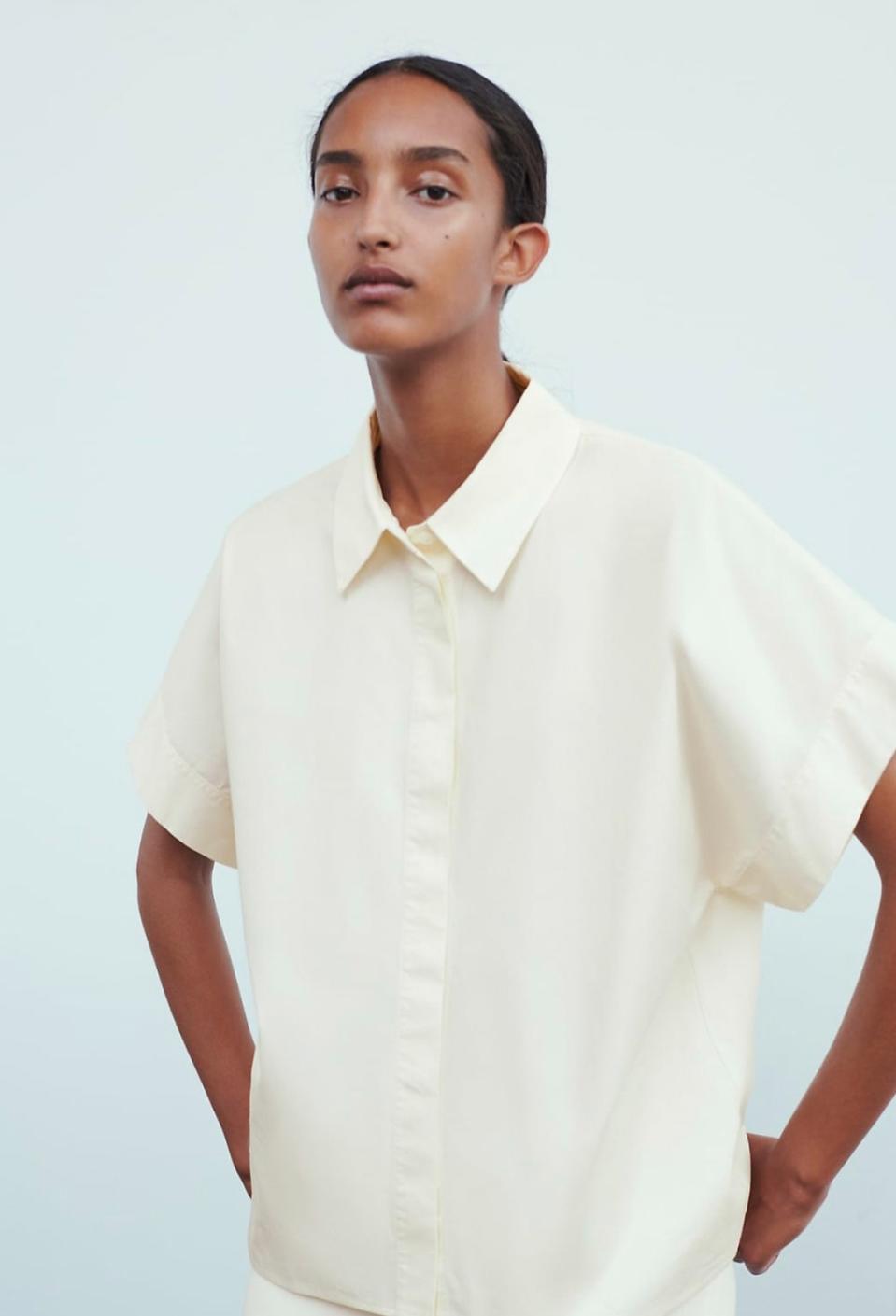 자라 포플린 셔츠