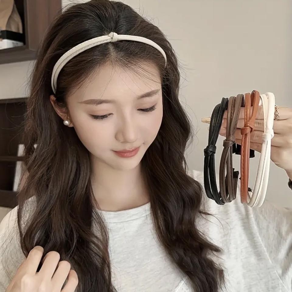 (새상품)가죽 머리띠/헤어밴드 5종 세트