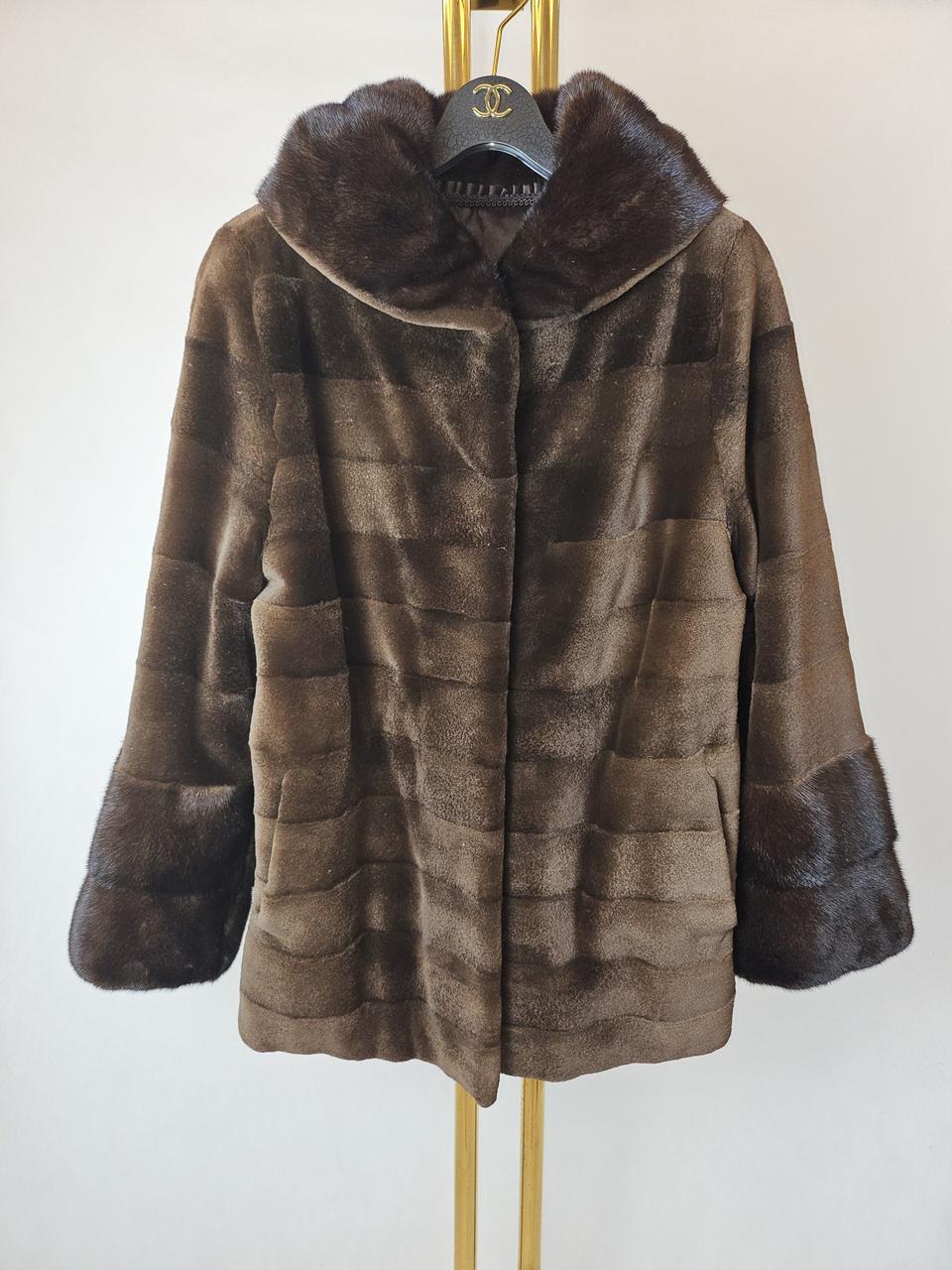 미사용급 브랜드납품 나파밍크 둥그라운드 풀스킨 깎은밍크 / 쉬어드밍크