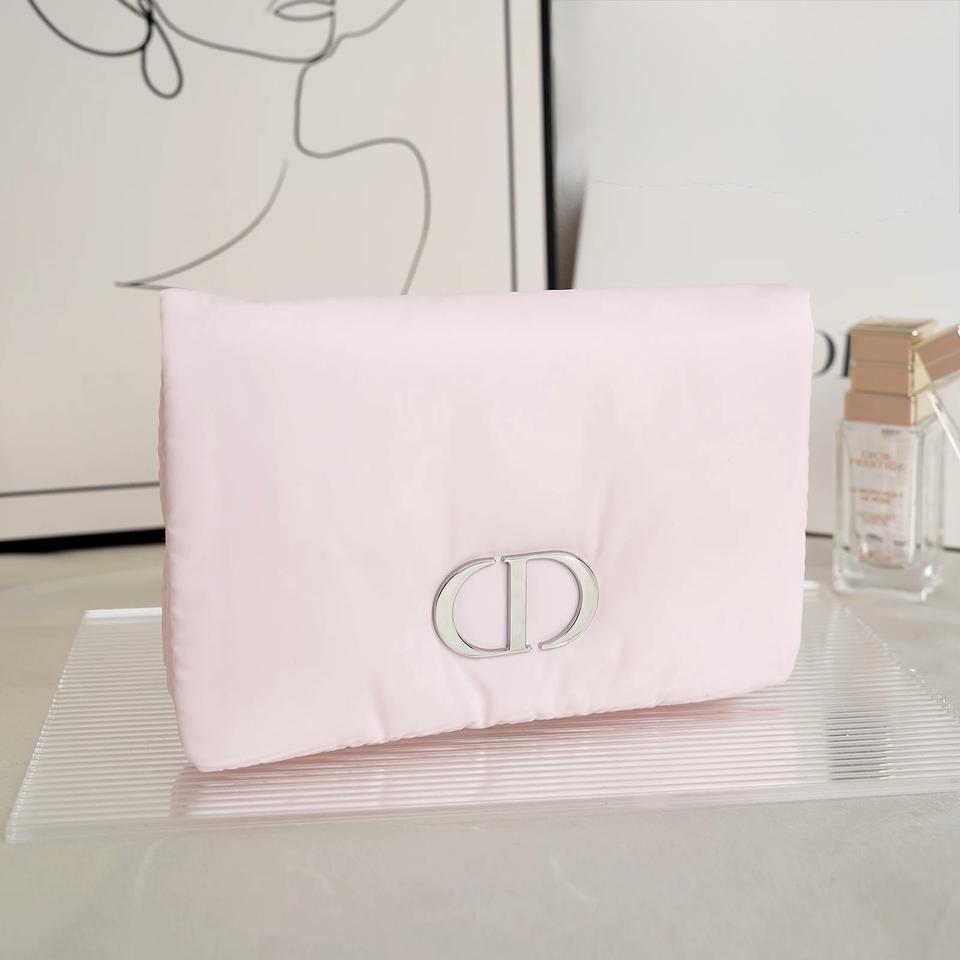 디올 핑크 패딩 파우치 클러치