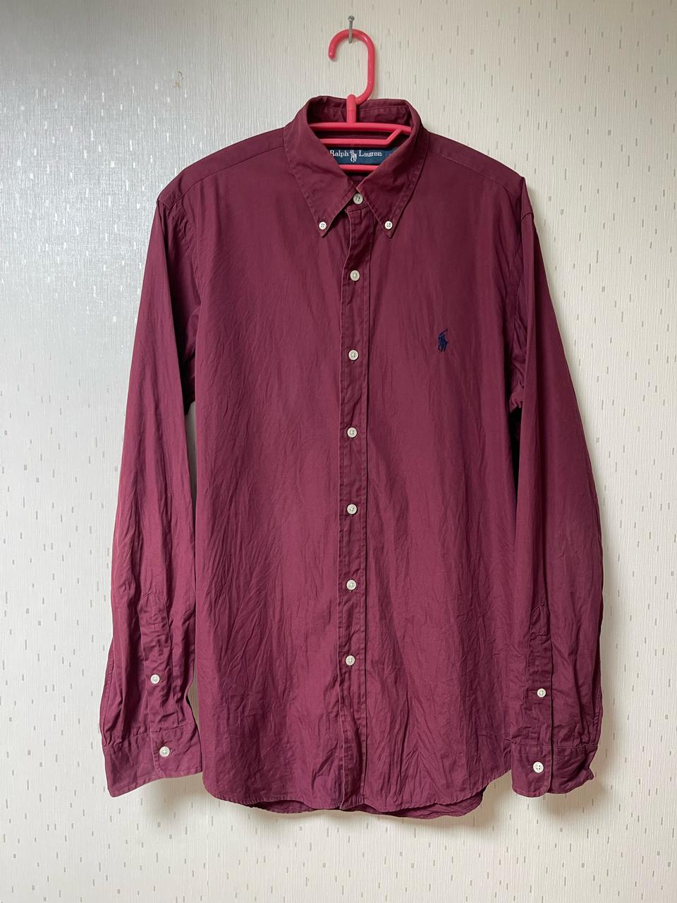 폴로 랄프로렌 정품 셔츠 와인색 M 175/96A