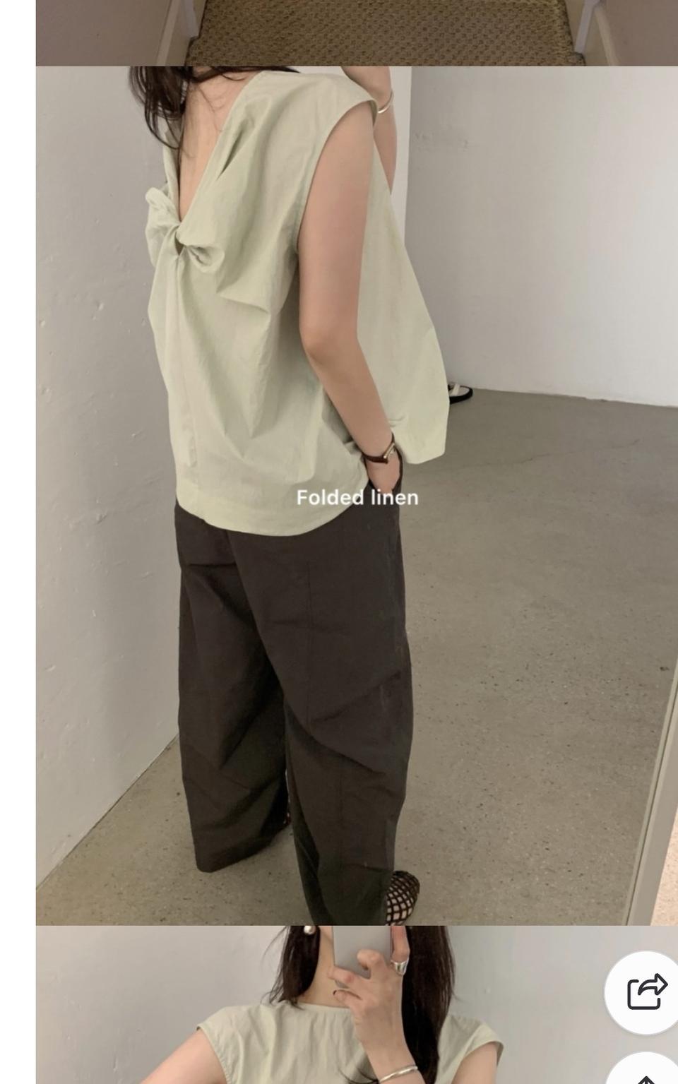 바스켓 코임 블라우스