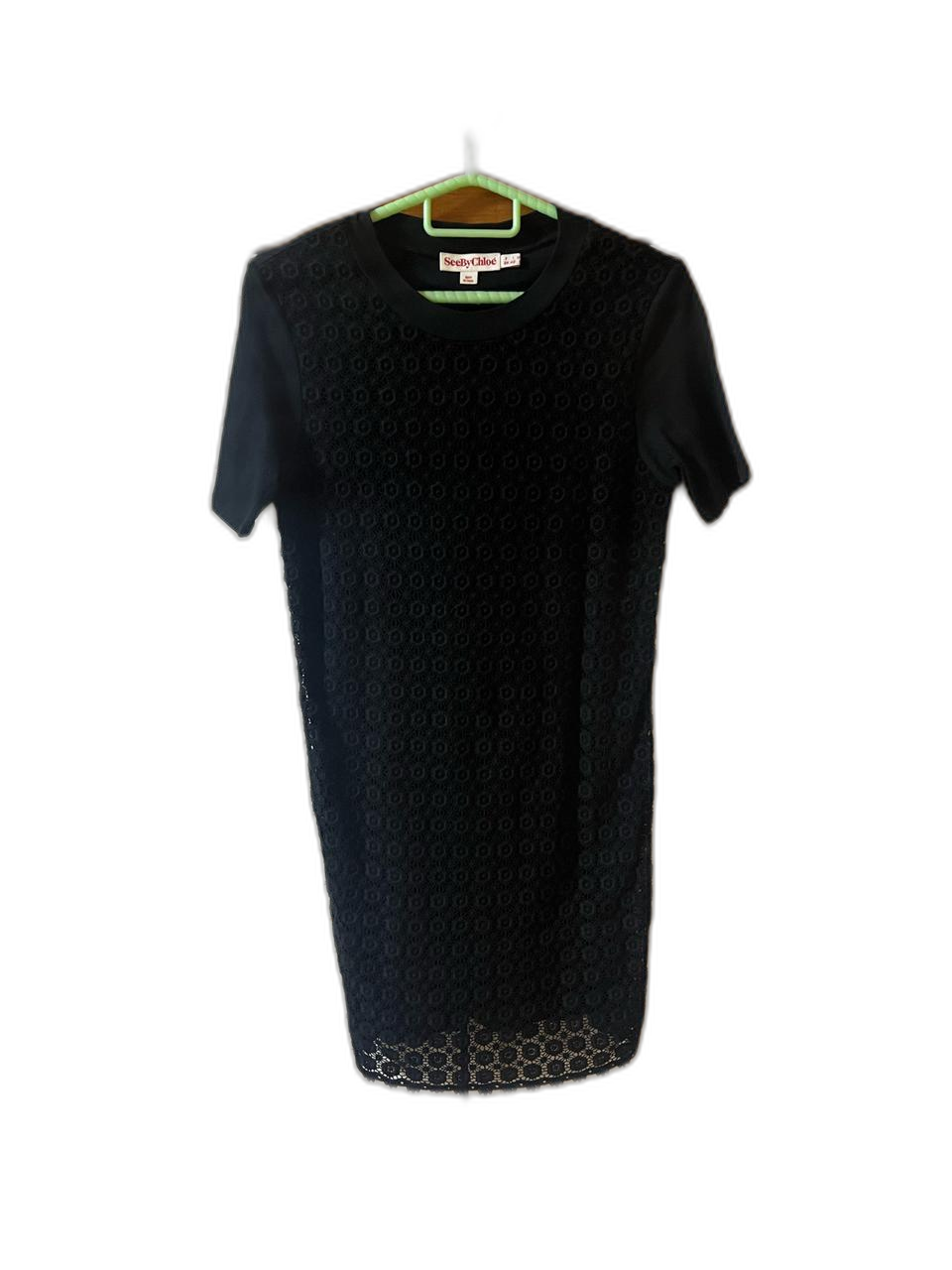 씨바이끌로에 블랙 레이스 원피스