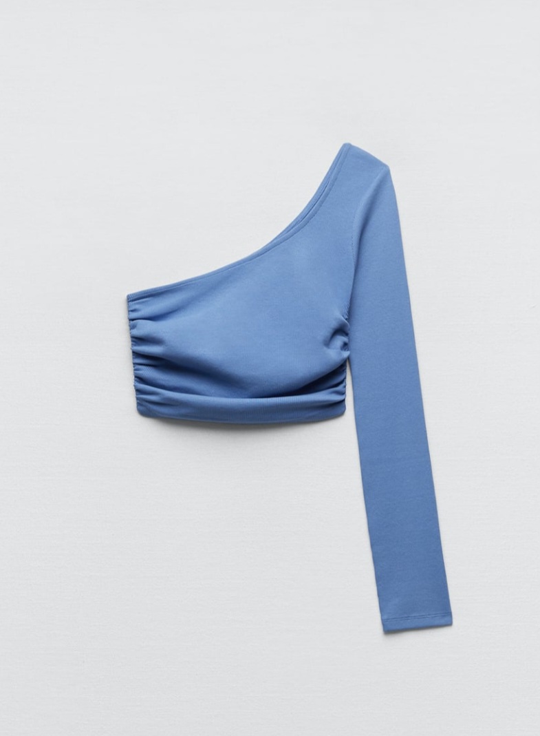 <ZARA> 언밸런스 블루 탑