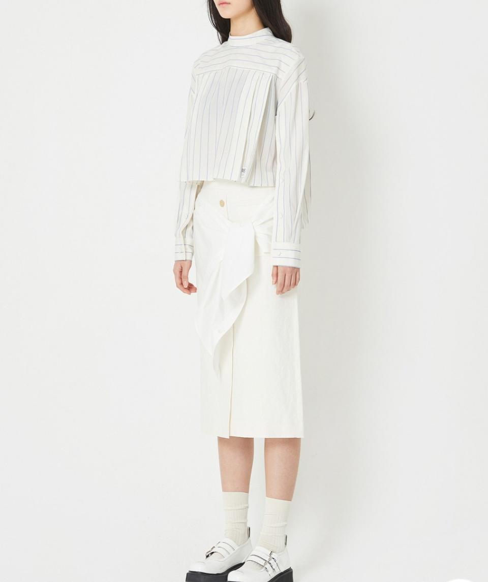 럭키슈에뜨 래코드 셔츠 스커트