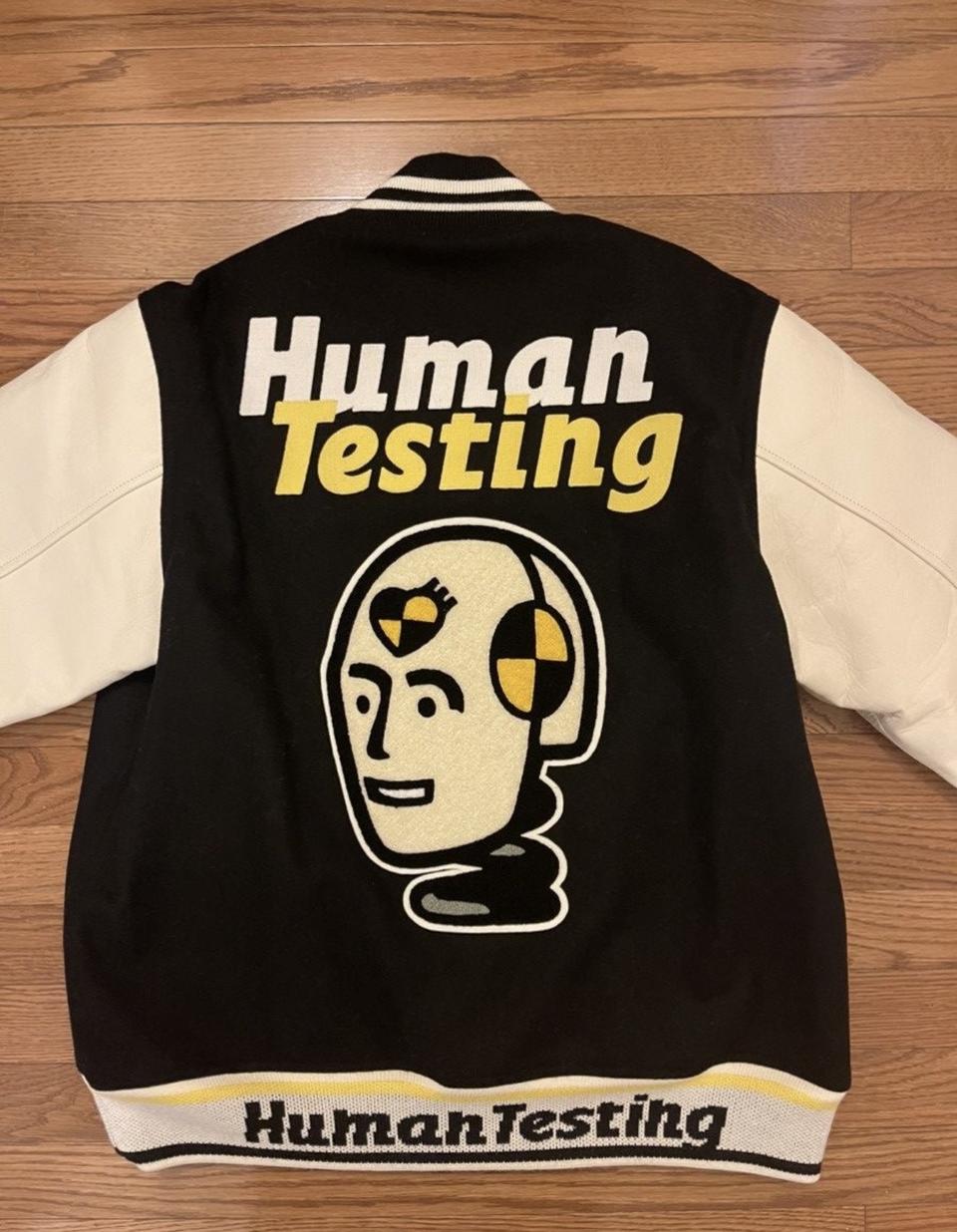 [L] 휴먼메이드 에이셉 라키 테이스팅 바시티 자켓