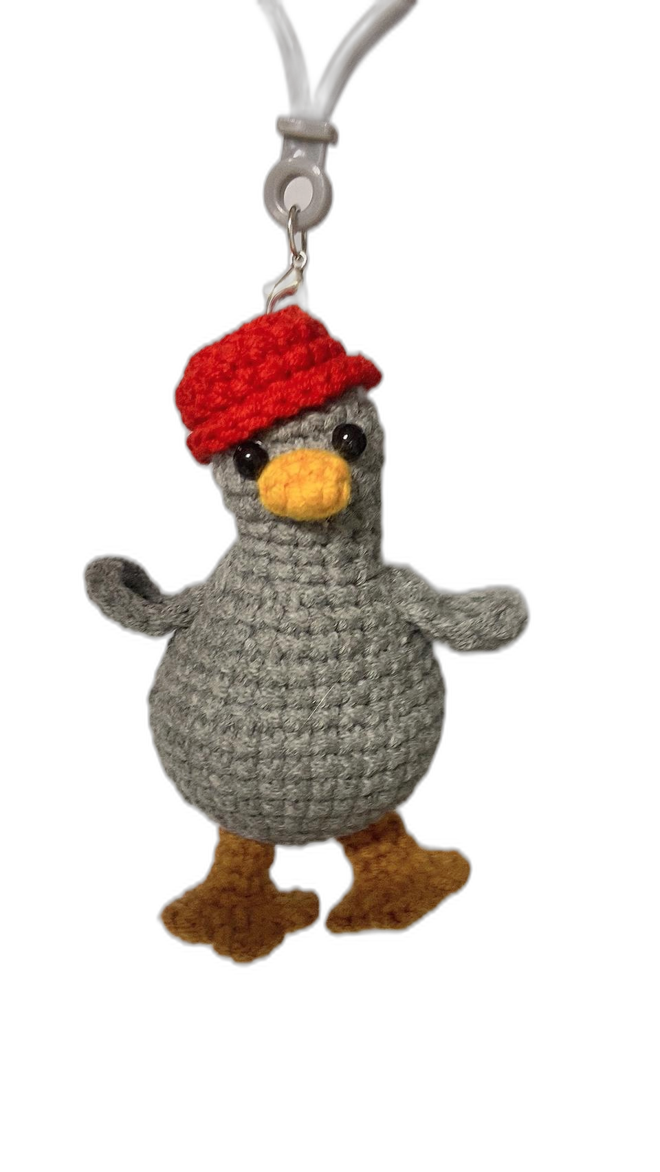 오리키링 가방고리 멋쟁이오리 손뜨개 핸드메이드 자동차키 선물용