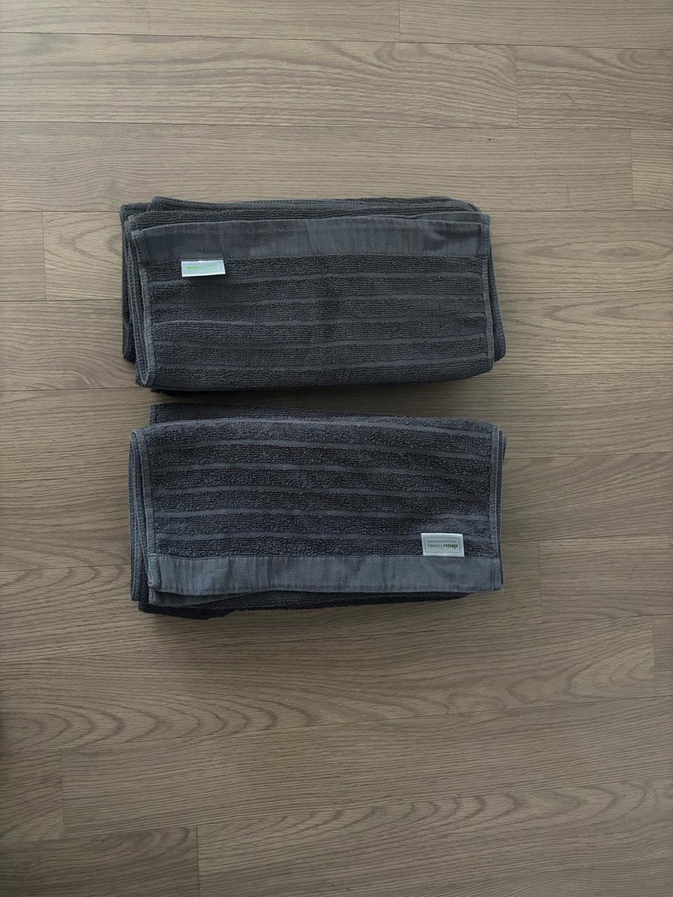 미사용수건 5 + 단기간사용 5 면30수 다크그레이 타올