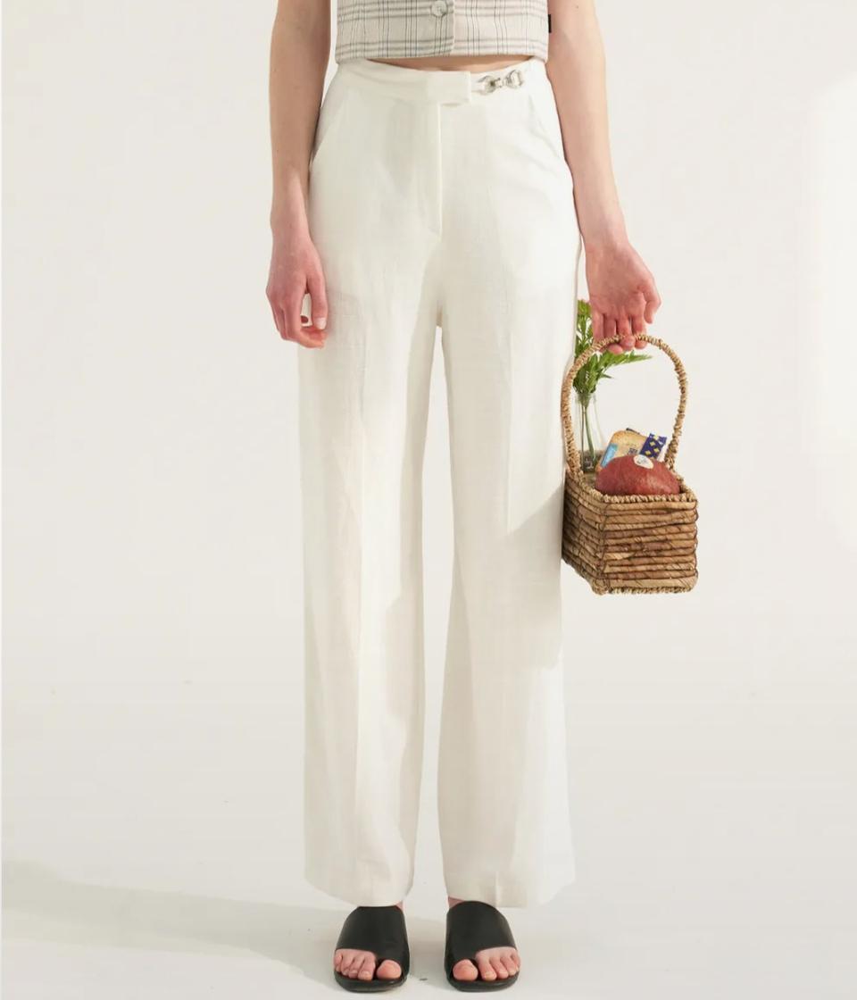 시티브리즈 메탈링 린넨 팬츠