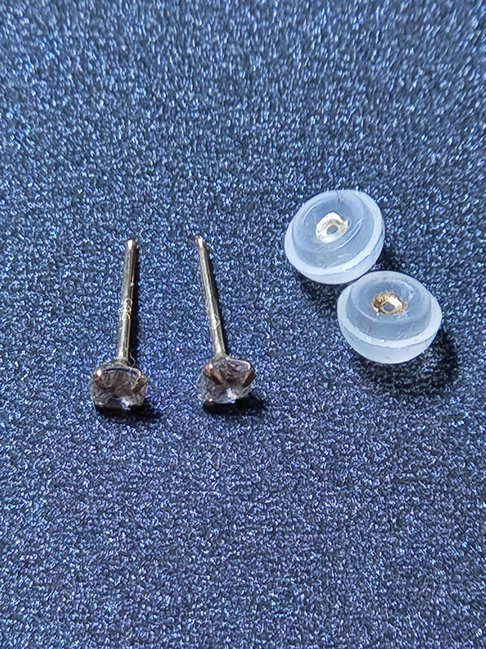 14k 큐빅 귀걸이 (골드젬) 3ps