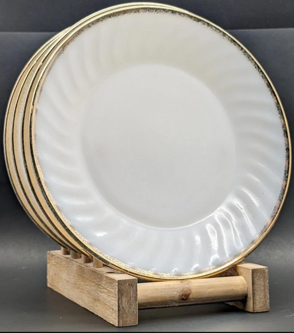 오래된 빈티지 앵커호킹 밀크글라스 레트로 오리지널 미국산 대형 접시