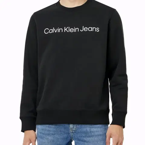 캘빈클라인진스 인스티튜서널 로고 기모 스웻 맨투맨