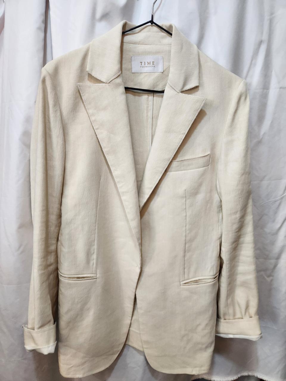 타임 린넨 혼방 자켓