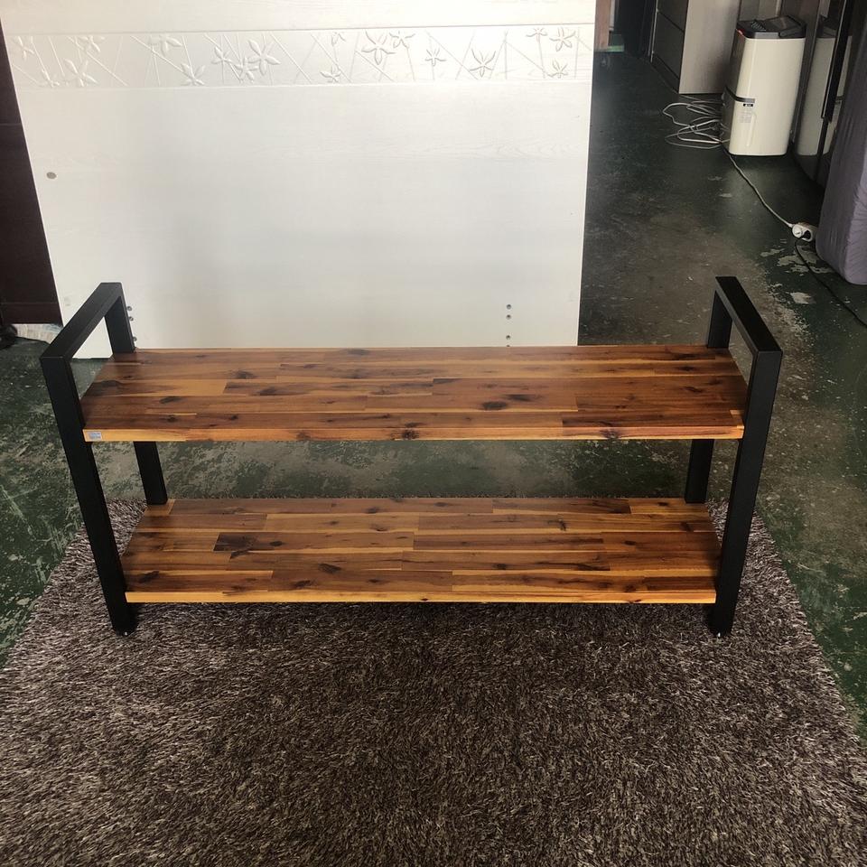 장인가구 1200 원목 철제 2단 수납장