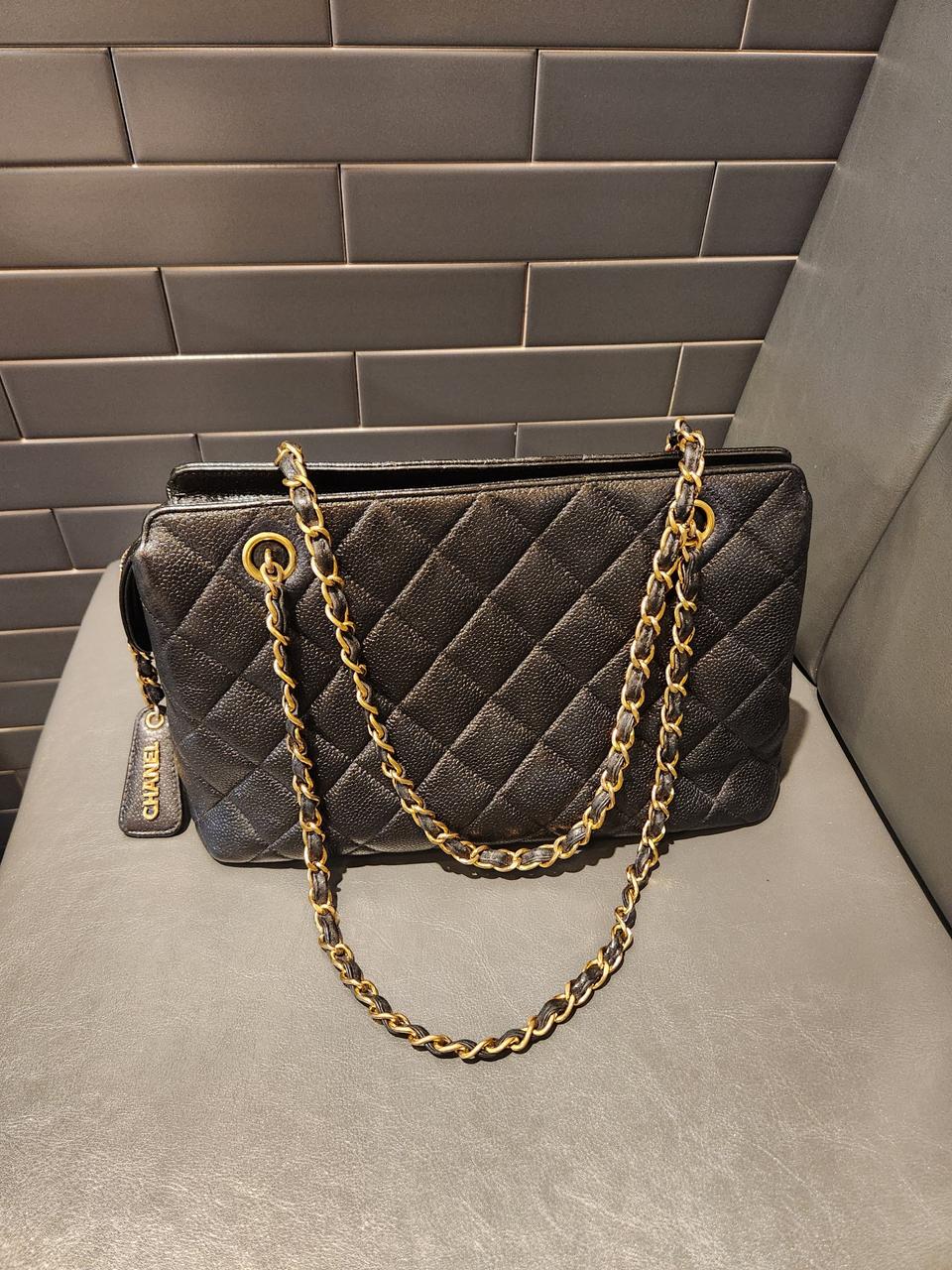 샤넬 블랙 캐비어 숄더백