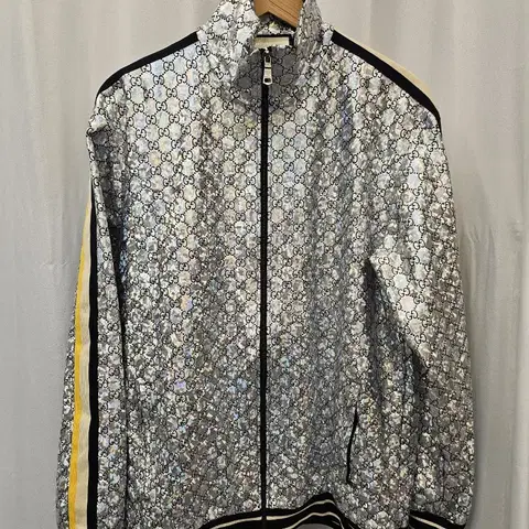 GUCCI 구찌 라미네이트 스파클링GG 남성져지 자켓 XS
