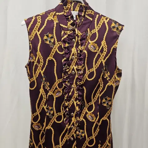 ST.JOHN 센존 민소매 블라우스