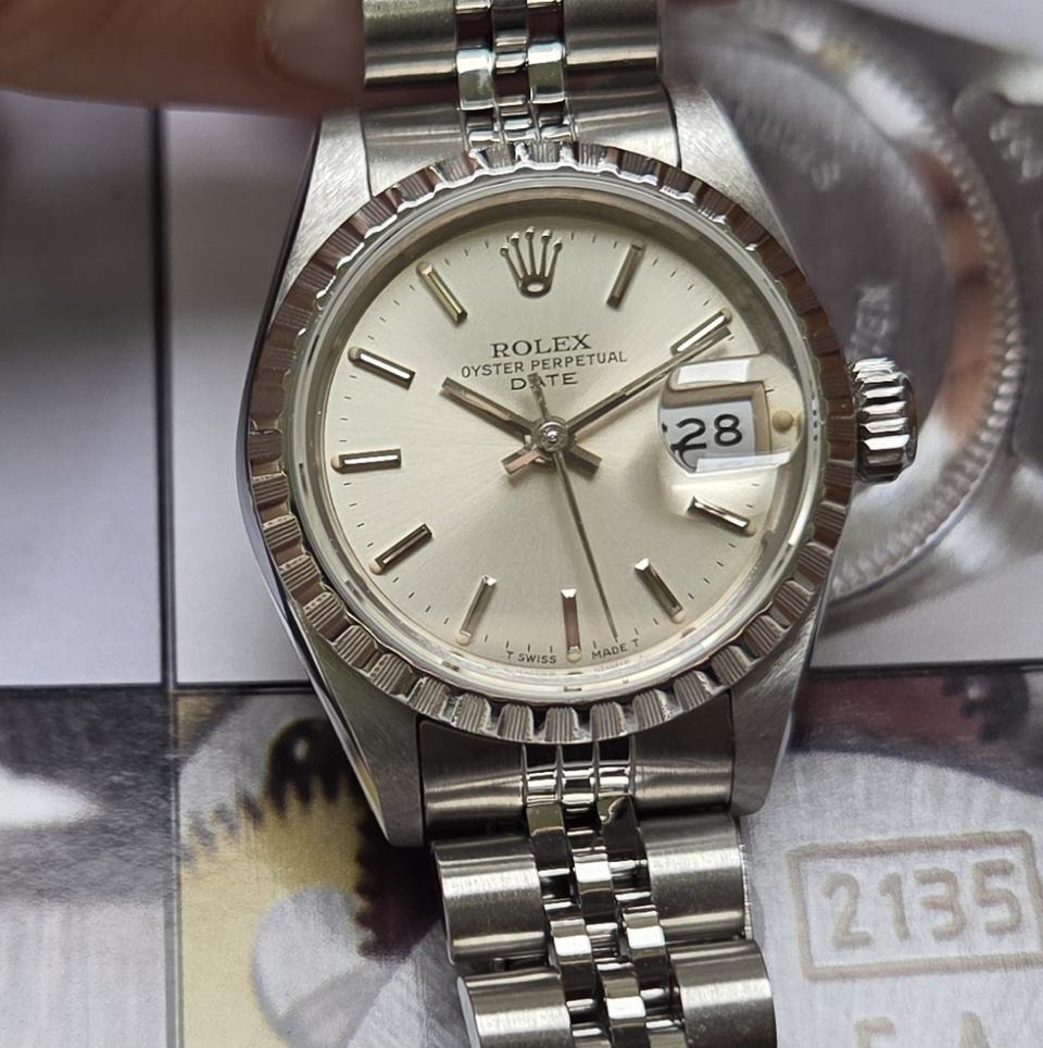 레어] 롤렉스 오이스터 69240 실버판 엔진턴베젤 쥬빌리줄 여성용 (감