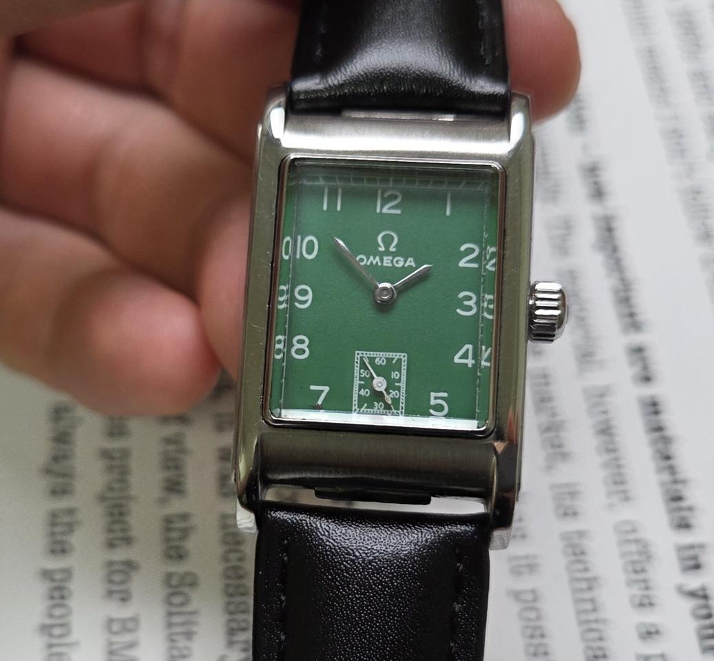 레어] 빈티지 오메가 1930s 사각탱크 독립초침 스워드핸즈 수동명기