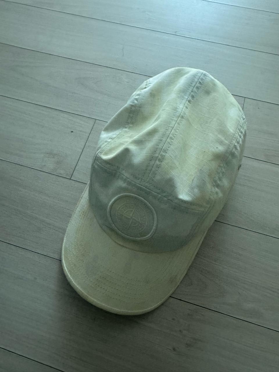 슈프림 x 스톤 아일랜드 리액티브 아이스 카모 립스탑 캠프캡 탄