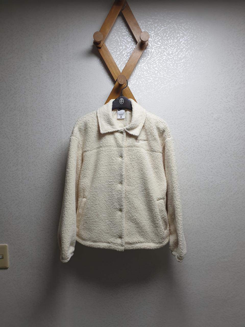 [S/55~66] 나이키 아이보리 플리스자켓