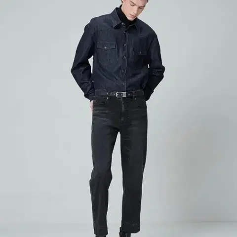 더한섬시스템 SYSTEM 남성 블랙 진 데님 팬츠 사이즈 78