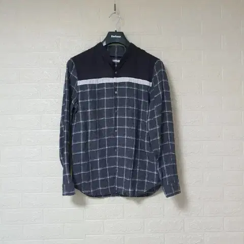 더한섬 시스템 옴므 system 린넨 체크 셔츠 사이즈 95