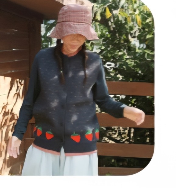 스트로베리 니트 조끼