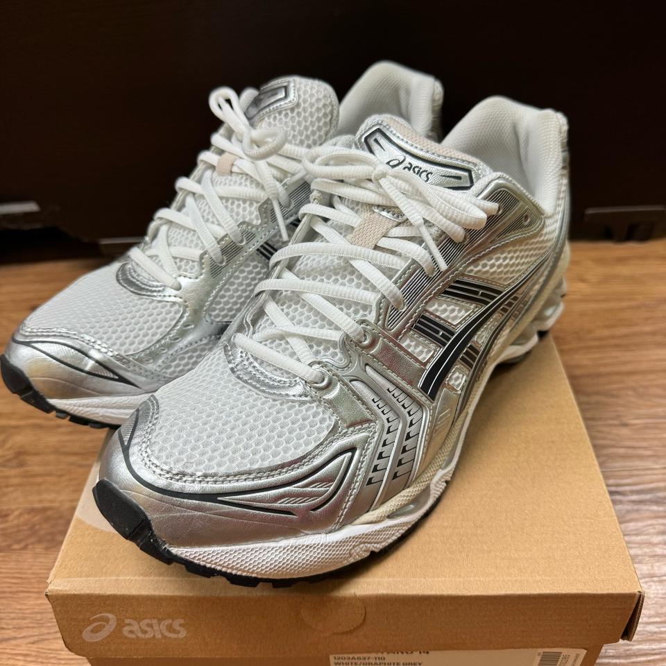 아식스 젤카야노14 화이트 그래파이트 그레이 285