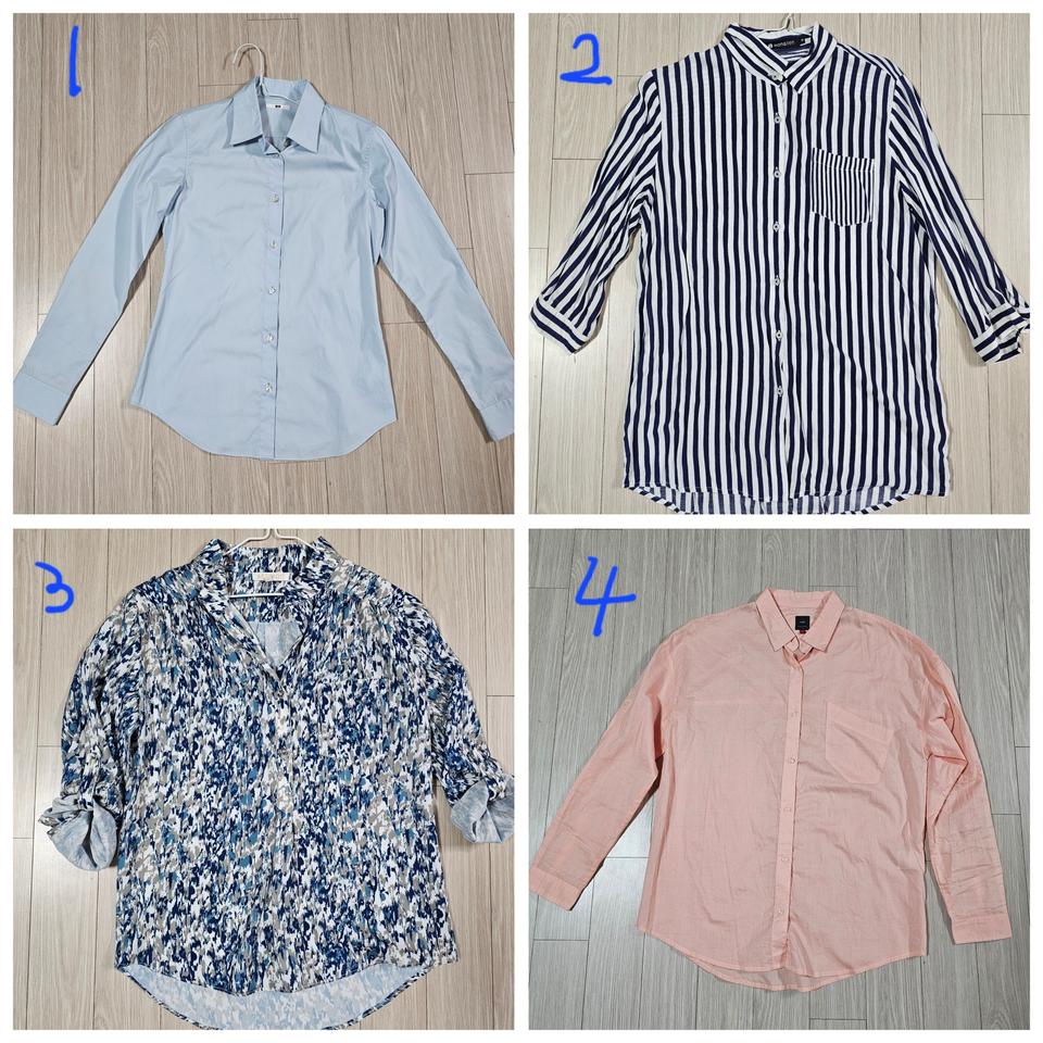 여성 여름 셔츠 4벌 모음