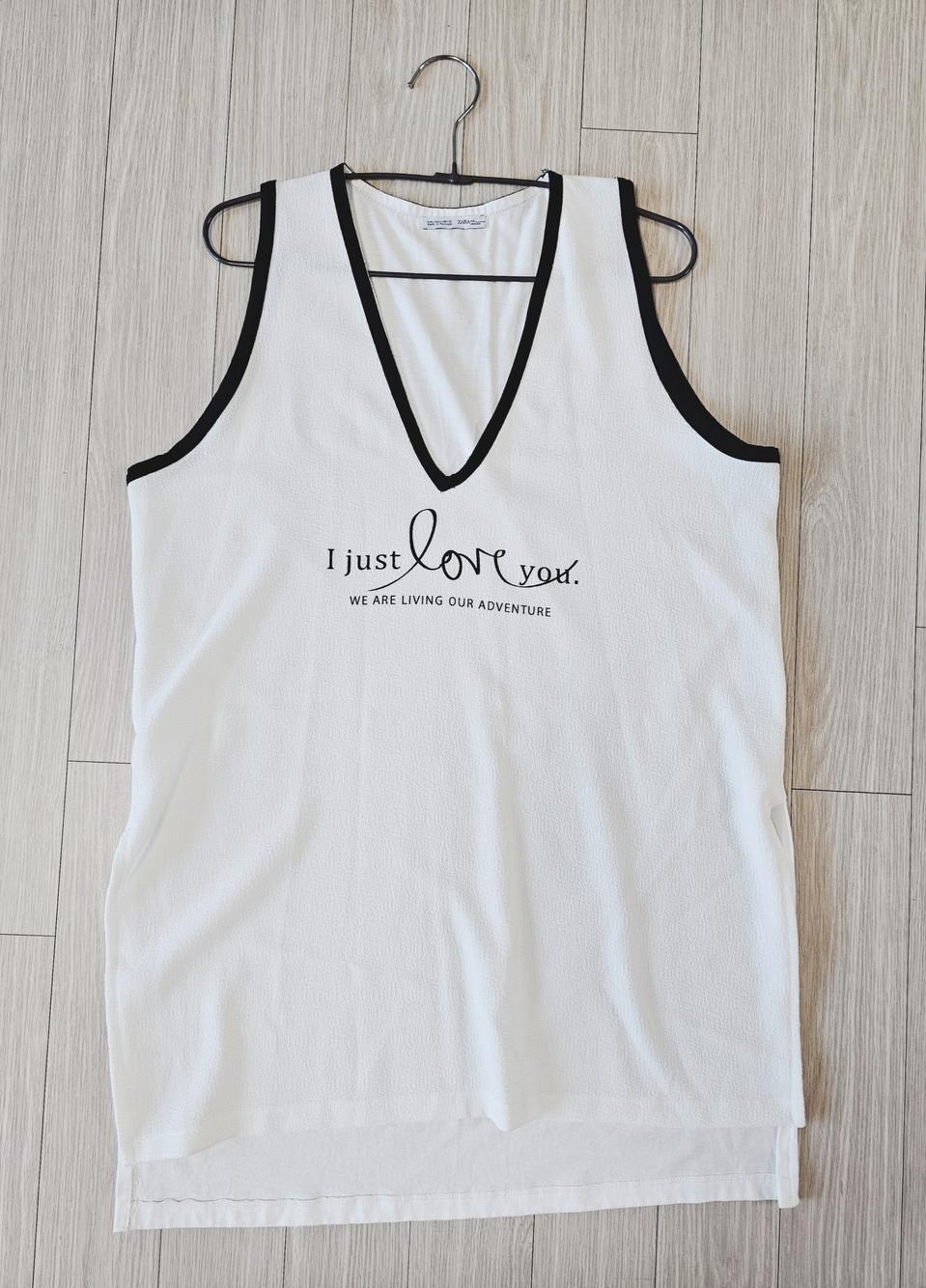 새제품) 자라 민소매탑 L