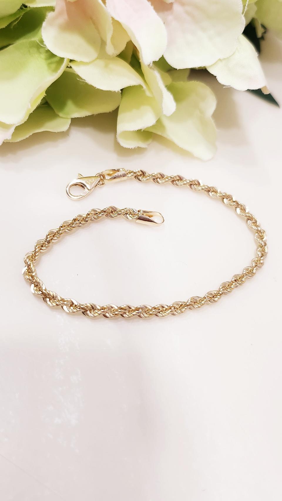 @정리가@ 18k 할로우 로프체인 팔찌